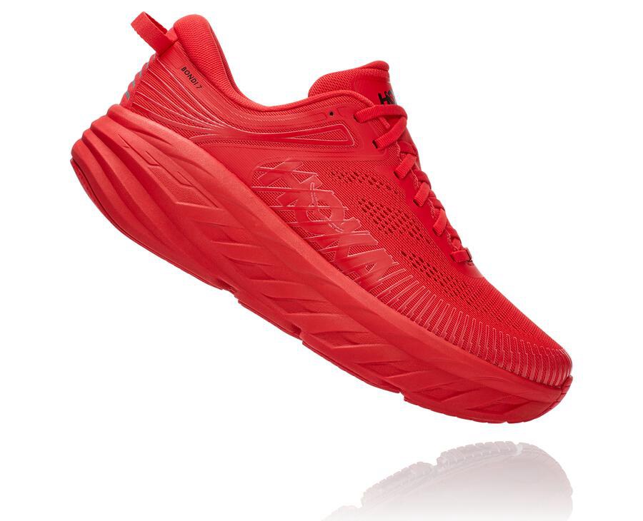 Zapatillas Running Hoka One One Hombre - Bondi 7 - Rojas - VCT897635